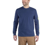 Immagine di T-Shirt a maniche lunghe Uomo Carhartt - EK231 colore DARK COBALT BLUE HEATHER 413 (OUTLET)