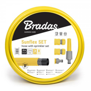 Immagine di Kit con tubo in PVC retinato antialga da 20 m BRADAS - SUNFLEX WMS1/220SET colore esterno GIALLO