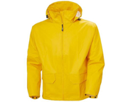 Immagine di Giacca unisex impermeabile e antivento con cappuccio HELLY HANSEN - 70180 VOSS colore LIGHT YELLOW 310 (fine serie)