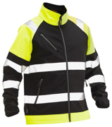 Immagine di Giacca alta visibilità Softshell JOBMAN - 655125 colore BLACK/YELLOW 9921