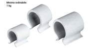 Immagine di Clips per tunnel agricoli in PVC colore BIANCO