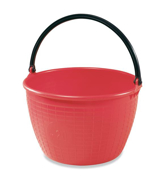 Picture of Cesta tonda 16 L / 20 L in polietilene ad alta densità colore ROSSO con manico in PLASTICA