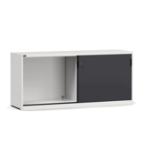 Picture of Armadio basso vuoto con porte scorrevoli, L2040 x P600 x H915 mm, RAL 7035 + RAL 7016