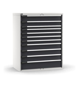 Picture of Cassettiera porta attrezzi, 11 cassetti 1x150 1x125 1x75 4x100 3x150 1x200, L1190 x P726 x H1500 mm