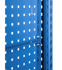 Immagine di Banco con 4 cassetti, armadio con porta e ripiano, parete portautensili e accessori, 200 cm, Blu