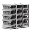 Picture of Scaffale aggiuntivo laterale con 12 contenitori a bocca di lupo mis. 4 e slitte, L1159 x P521 x H1009 mm