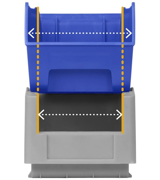 Immagine di Contenitore salvaspazio in polipropilene Picking Box Air, mis. 3A2