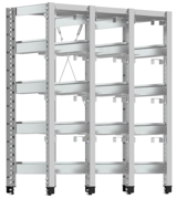 Picture of Scaffale aggiuntivo superiore con guide per 12 contenitori a bocca di lupo mis. 3, L866 x P421 x H1048 mm