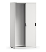 Immagine di Armadio vuoto in metallo con porte scorrevoli, L1020 x P600 x H2000 mm, RAL 7035