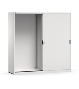 Picture of Armadio in metallo vuoto con porte scorrevoli, L2040 x P600 x H2000 mm, RAL 7035