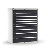 Picture of Cassettiera porta attrezzi, 10 cassetti 2x150 1x125 1x75 2x100 2x150 2x200, L1190 x P726 x H1500 mm