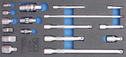 Picture of 1/3 MODULO PER CARRELLO: 17 PEZZI, PROLUNGHE, RIDUZIONI ED ADATTATORI