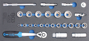 Immagine di 1/3 MODULO PER CARRELLO: 26 PEZZI, BUSSOLE ATT. 3/8”