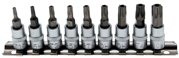 Immagine di SET 9 PEZZI, CHIAVI A BUSSOLA TORX CON FORO MASCHIO, TH10-TH50, ATT. 1/4”