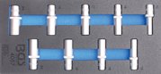 Immagine di 1/3 MODULO PER CARRELLO: BUSSOLE ATT. 1/2” ESAGONALI