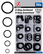 Immagine di ASSORTIMENTO O-RING DA 50 PEZZI, Ø 5-20 MM