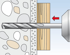 Immagine di N-P Tassello in nylon con bordo largo e vite a chiodo premontata