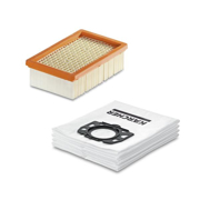 Immagine di Starter Kit Aspiratori Solidi Liquidi WD4, WD5, WD 6: Sacchetto filtro In vello + Filtro plissettato piatto