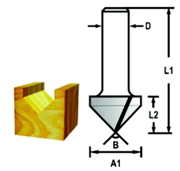 Picture of Fresa scanalatura a V, 20x15mm, 45°