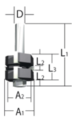 Picture of Fresa per sporgenze/scanalature 41x38x12mm