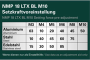 Immagine di NMP 18 LTX BL M10 (601788840) Rivettatrice a batteria per inserti filettati