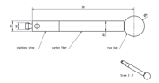 Picture of Stylus M2 ruby ball Ø6,0mm
carbon fibre stem Ø3,0mm, base stainless steel Ø3,0mm L 30,0mm, ML 30,0mm