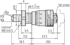 Picture of Micrometer Head, Spindle Feed 0,1mm/rev.
0-6,5mm, 0,002mm, Spherical, with Clamp Nut