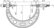 Picture of Micrometro per esterni con incudini intercambiabili
36-40"