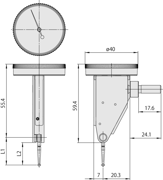 Picture of Comparatore a leva verticale
0,5mm, 0,01mm, 8mm Stem