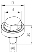 Immagine di Blade pin insert Ø 5,5-10,0mm
CMM fixtures, eco-fix/eco-fixplus series