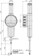 Picture of Digital Indicator ID-C, ASME/ANSI Type
Inch/Metric, 2", 0,00002", Flat Back Plate