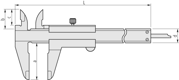 Immagine di Calibro a corsoio
0-150mm, 0,05mm, Metric