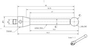 Immagine di Stylus M5 ruby ball ø9,0mm
Stylus M5, ruby ball Ø9mm, carbon fibre stem Ø6mm, titanium base Ø11mm, L60mm, ML50,75mm