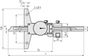 Picture of Calibro di profondità
0-200mm, 0,05mm, Fine adjustment