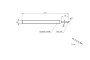 Immagine di Stylus holder ruby ball Ø0,3mm
stainless steel stem Ø1,0mm, DS1 Ø0,2mm, L 15,15mm, ML 2,15mm