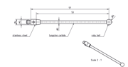 Picture of Stylus M3 ruby ball Ø4,0mm
carbide stem Ø2,0mm, base stainless steel Ø4,0mm L 57,0mm, ML 53,0mm