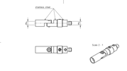 Immagine di Swivel joint M4
Swivel joint M4, stainless steel Ø7,0mm, L33mm