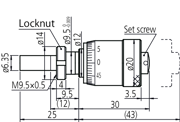 Immagine di Micrometer Head, Short Thimble Type
0-0,5", 0,001", Flat, with Clamp Nut