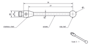 Immagine di Stylus M3 ruby ball Ø4,0mm
ceramic stem Ø2,0mm, base stainless steel Ø4,0mm L 30,0mm, ML 27,0mm