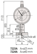 Immagine di Comparatori con base per misure di profondità ( versione analogica)
0-10mm, Ball Point Contact Element, Round Base