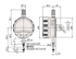 Picture of Digital Indicator ID-C
Low Force Type, 12,7mm, 0,01mm, Lug Back Plate