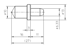 Immagine di Penetratore in diamante Rockwell ISO 6508-2 HRA HRC HRD
with DAkkS calibration certificate conforming to ISO 6508-2 and ASTM E18 Class B without function test