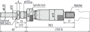 Picture of Testina micrometrica standard 0 - 1"
0-1 ", blocco stelo, ghiera di fissaggio