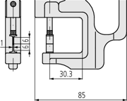 Immagine di Spessimetro Quick con punte tastatrici a disco in ceramica
0-10mm, 0,01mm, Groove Depth, Blade Contact Elements