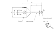 Picture of Stylus M5 silicon nitride ball Ø2,0mm
,
carbide stem Ø1mm, titanium base Ø10,0mm, L20mm, ML 11mm