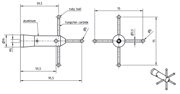 Picture of Multi-way stylus M5 ruby ball Ø5,0mm
carbide stem Ø3,5mm, base aluminium Ø19,0mm, L 75,0mm, ML 13,75mm