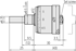 Picture of Micrometer Head, Short Thimble Type
0-13mm, 0,01mm, Flat