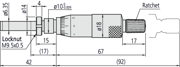 Immagine di Testina micrometrica standard con blocco vite micrometrica 0-25 mm
0-1", Clamp Nut, Reverse Reading