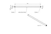 Immagine di Extension M5, carbon fibre L 500,0mm
stem Ø20,0mm, end pieces titanium - thermostable, torsion resistant