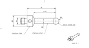 Immagine di Stylus M4 silicon nitride ball Ø4,0mm
, stainless steel stem Ø3mm, stainless steel base Ø7,0mm, L18mm, ML 13,7mm